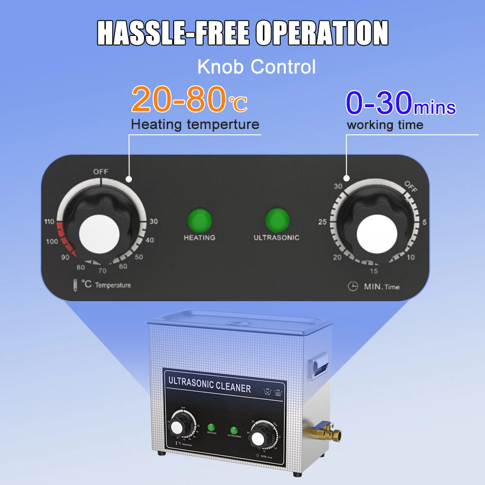 Ultrasound Cleaning Vinyl Record Ultrasonic Cleaner Dental Retainer 6L Glasses Parts Temperature Ultra Sonic Cleaner Machine