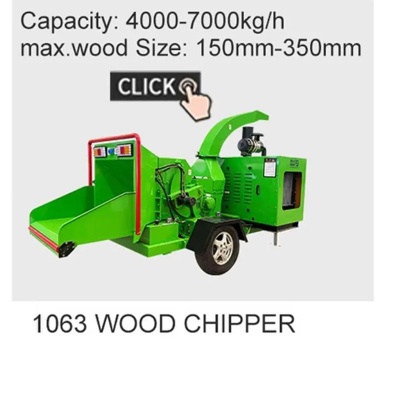 New Industrial  Engine Shredder and Crusher Truck Horizontal Wood Processing Disc Wood Chip Machine