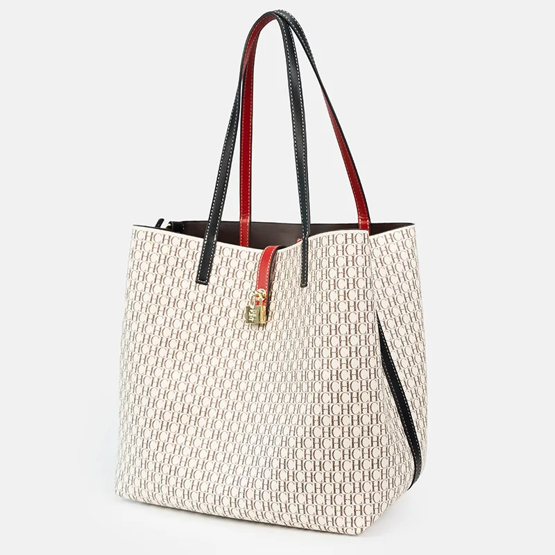 

CH Women's Bag Shoulder Bag Simple Large Capacity Letters Print Brand Elegant Light Luxury Practical With Bags Pure Color