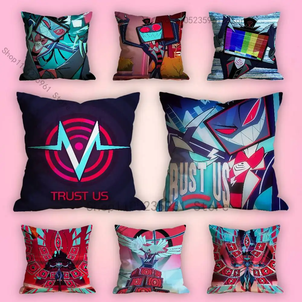 VOX Trust Us H-HazbinS Pillowcase for Sofa Room Office Decor Printing Protector Cushion Cover Valentine gift Custom