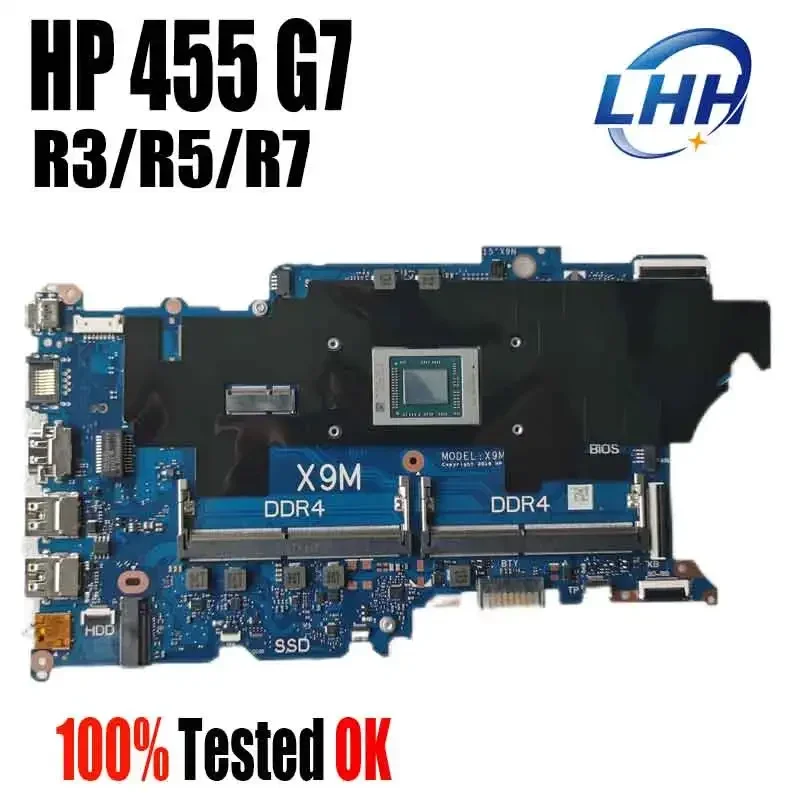 

DA0X9MMB8F0 Материнская плата для ноутбука HP Probook 455 G7 Материнская плата L98556-601 L98556-001 L98554-601 L98554-001 Процессор R3 R5 R7 протестирован
