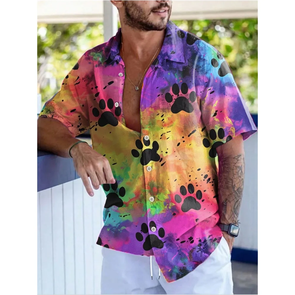 

Men's Shirt Summer Casual Fashion Short Sleeved Shirt For Men Loose Breathable Hawaiian Shirt Man Casual Men's Clothing Top