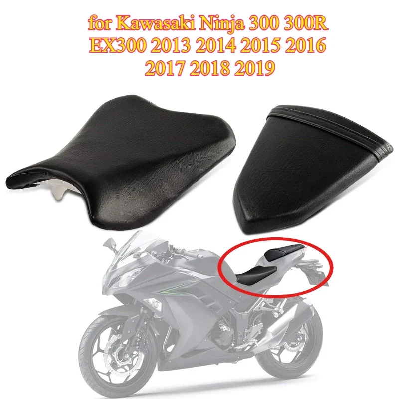 motorcycle Seat Pillion Cushion for Kawasaki Ninja 300 300R EX300 2013 2014 2015 2016 2017 2018 2019 Driver and Passenger Seat