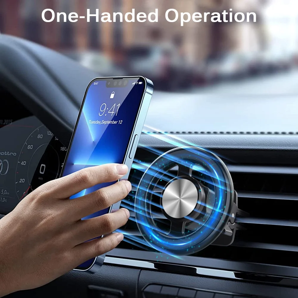 

Magnetic Car Phone Holder for iPhone 14 13 12 Pro Max Mini Universal Magnet Car Air Vent Cellphone Brackets For MagSafe