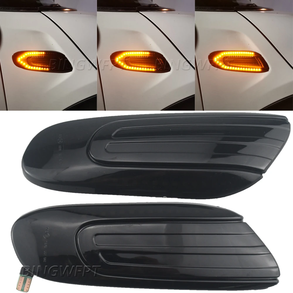 

LED Dynamic Side Marker Turn Signal Indicator Repeater Light Sequential Blinker Lamp For BMW Mini Cooper F55 F56 F57 2014-2017