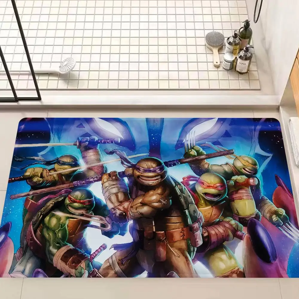 

Коврик для кухни с изображением аниме N-Ninja Cool T-Turtles, украшение для детской комнаты, спальни, балкона, противоскользящий коврик для двери, коврик для гостиной, Alfombra