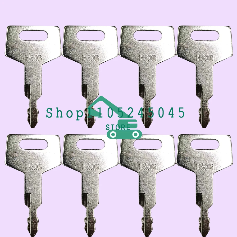 New Starter Keys H806 for Takeuchi Excavator & Track Loader Easy To Use Practical Durable 50PCS