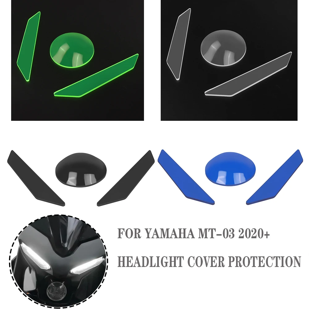 

For Yamaha MT03 MT-03 2020 2021-2023 MT 03 Front Headlight Cover Guard Protection Acrylic Shield Screen Lens Headlamp Protector