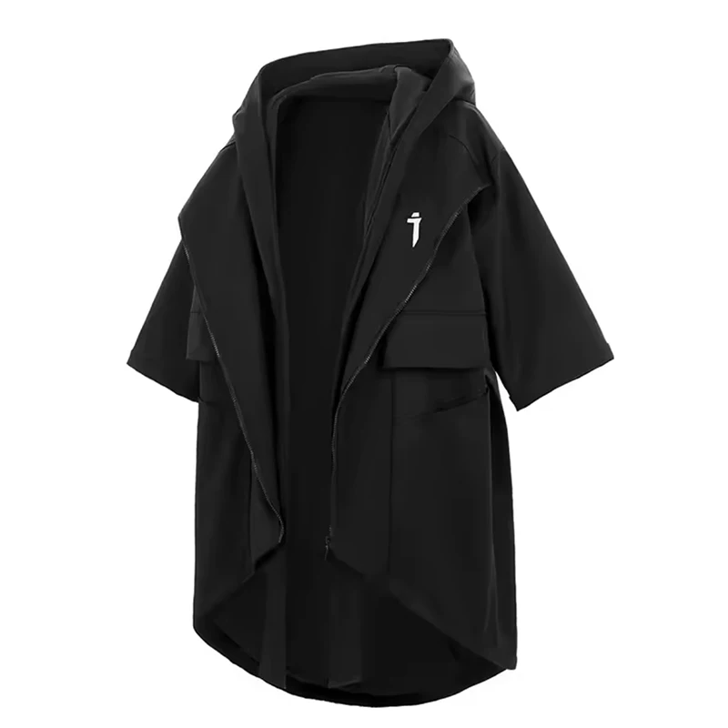 Unisex High Street Spring Functional Style Academy Style Mid Sleeved Trench Coat Casual Hooded Length Jacket Men's Clothing