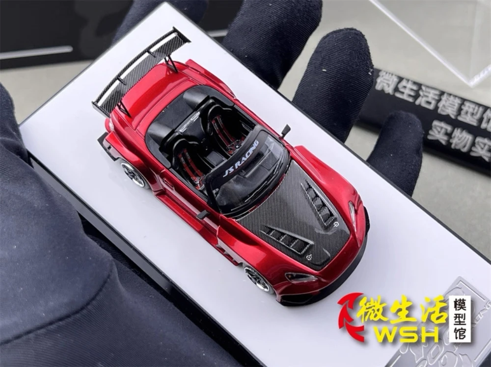 

MicroTurbo 1/64 S2000 JS Racing Metallic Red Color The car roof can open Diecast In 2025 Collection Gift Scale Model Car