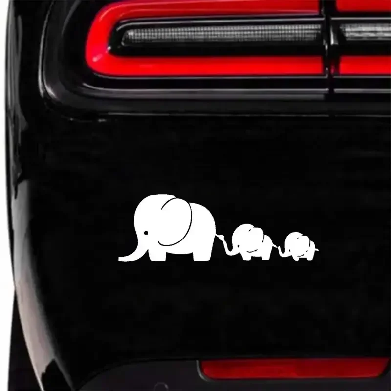 Cartoon Elephant Mom And Kids Car Stickers For Laptop Water Bottle Car Truck Van SUV Motorcycle Vehicle Paint Window Wall Cup To