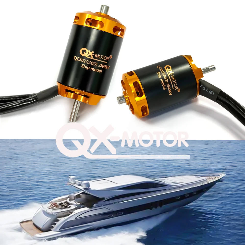 QX-MOTOR 3027 3600KV 3800kv bezszczotkowy silnik wykorzystanie 90A 120A esc RC bezrdzeniowy silny moment obrotowy zabawka samochód statek łódź Model