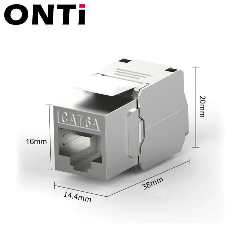 OMAY RJ45 CAT8 Cat7 CAT6A Módulo de conector Keystone blindado STP sin herramientas, adaptador de acoplador de red de aleación de Zinc CAT6 CAT5E autoblocante