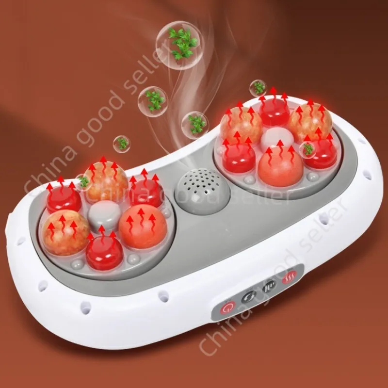 Rechargeable Moxibustion Flat Stone Abdominal Massager, Electric Kneading and Heating Defecation Machine