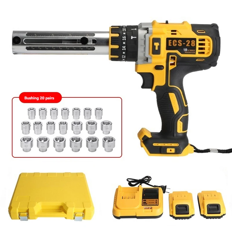 Portable ECS-28 Charging Cable Stripper Electric Lithium Battery Grease Gun Excavator Fast Single Strand Wire Stripping