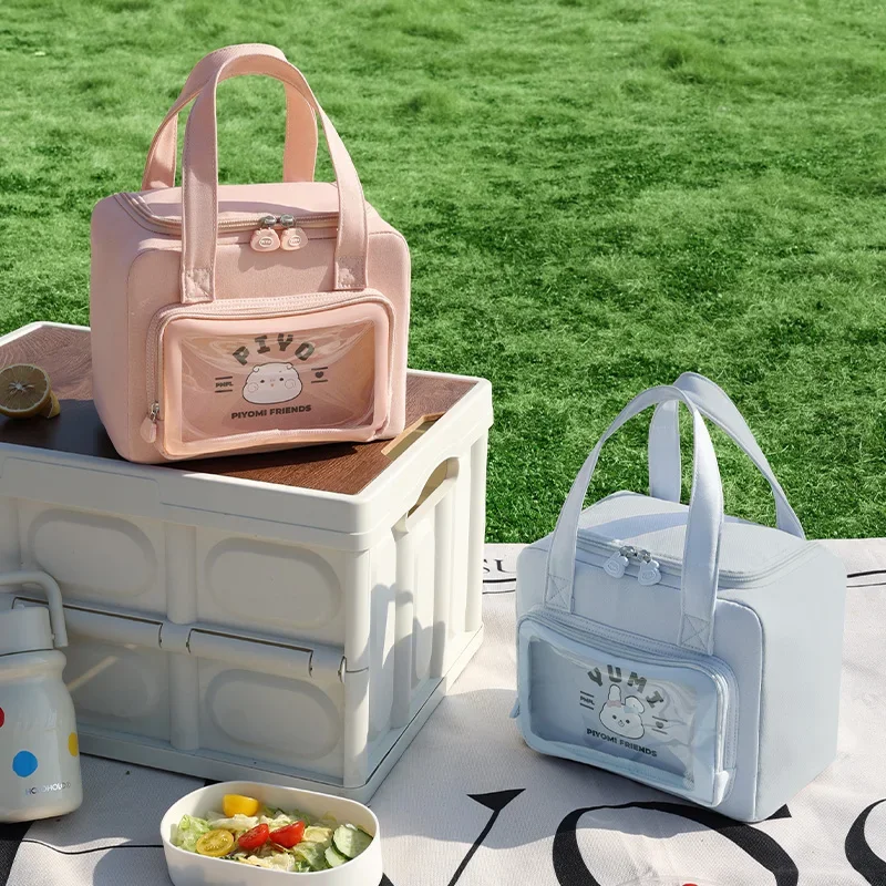 2025 Neues dickes Mittagessen, tragbar, für Kinder, Bento, Picknick im Freien, isolierte Lunchbox, grenzüberschreitender isolierter Eisbeutel – Detail 2
