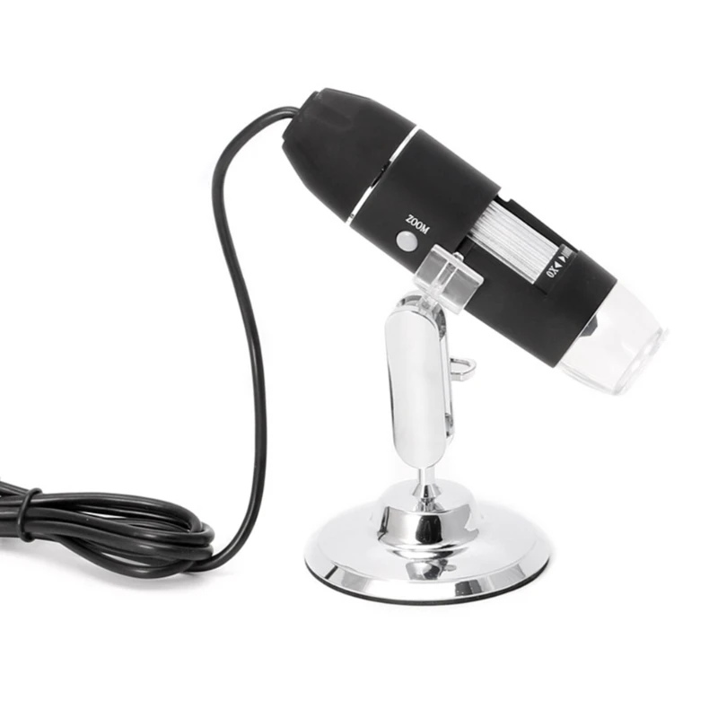 8 LED USB Handheld Digital Microscope 1600X Magnification Camera Endoscope Stand Drop ship