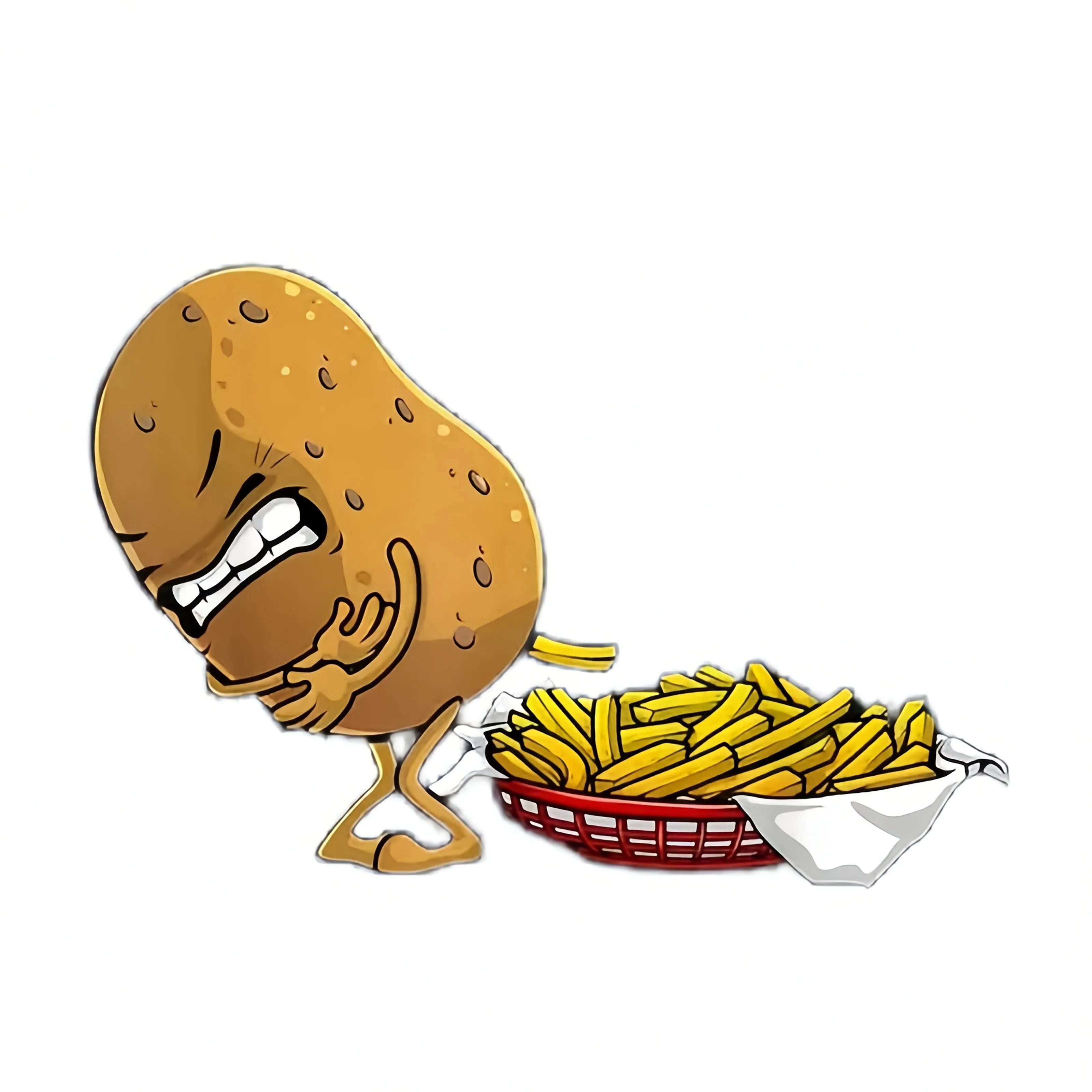Funny Potato Sticker – Fits Cars, Trucks, Motorcycles, Laptops, Toolboxes, Yachts, Fishing Boats, Doors & Windows
