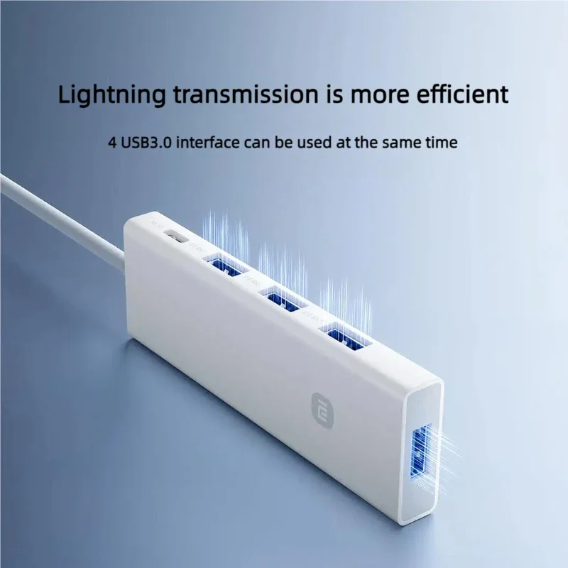Новый оригинальный двусторонний разветвитель Xiaomi 4 в 1, USB Type-c, USB A 2 в 1, высокоэффективная передача молний, 4 порта USB для дома