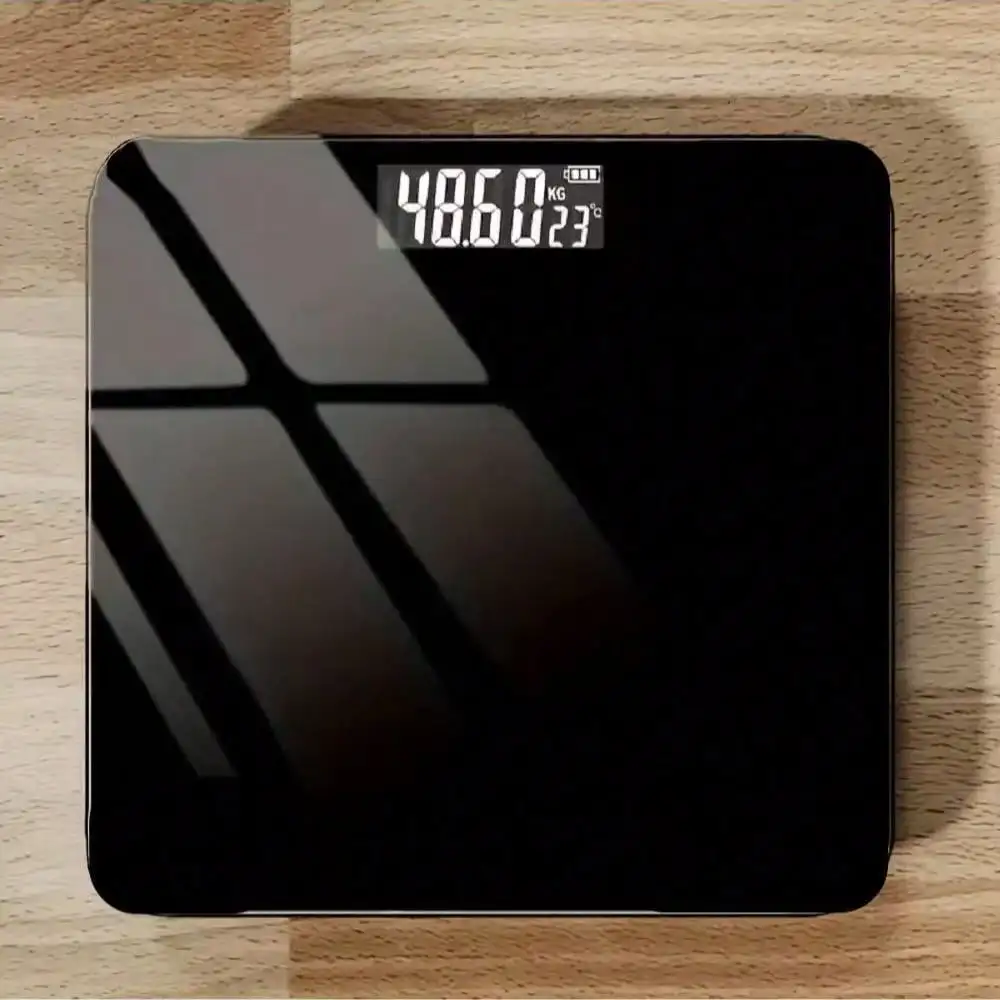 

1 Pc Digital Bathroom Scale, Glass Platform Can Measure Up To 360lbs, Large Backlit Display, Home Weight Scale, Household Essential