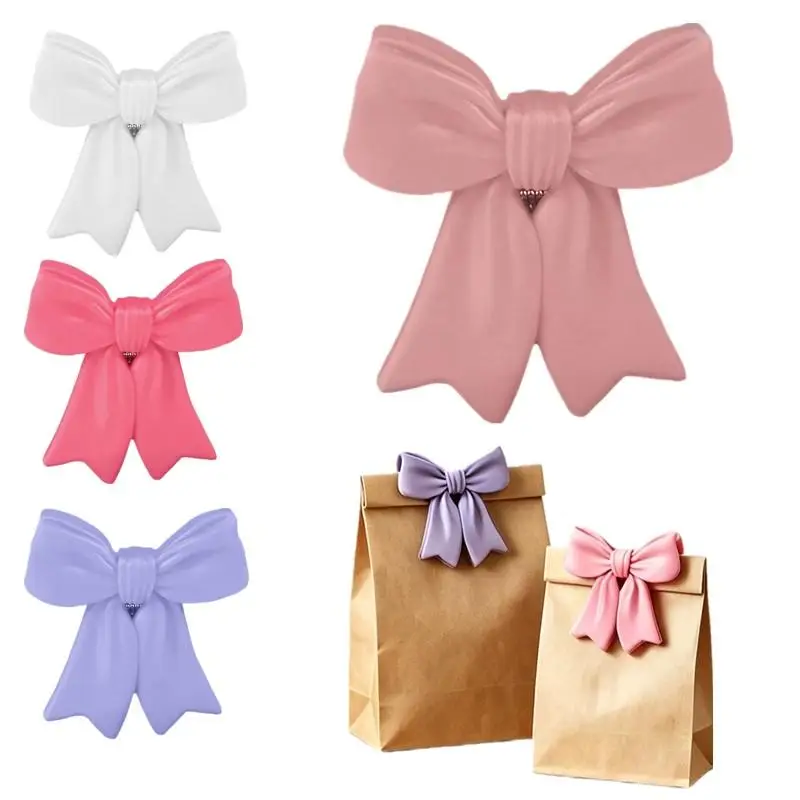 NEW Colorful Bowknot Sealing Clips for Plastic Bags Reusable Food Bag Clamp Moisture Resistant Snack Fresh Keeper Kitchen Gadget