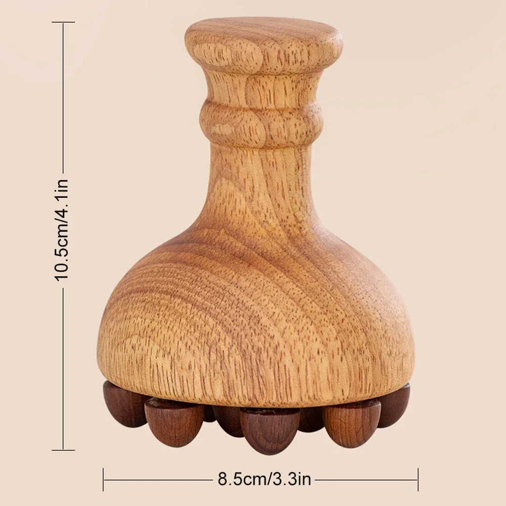 Therapy Massage Tools | Wooden Mushroom Massager | Lymphatic Drainage Massager Wood | Maderoterapia Kit