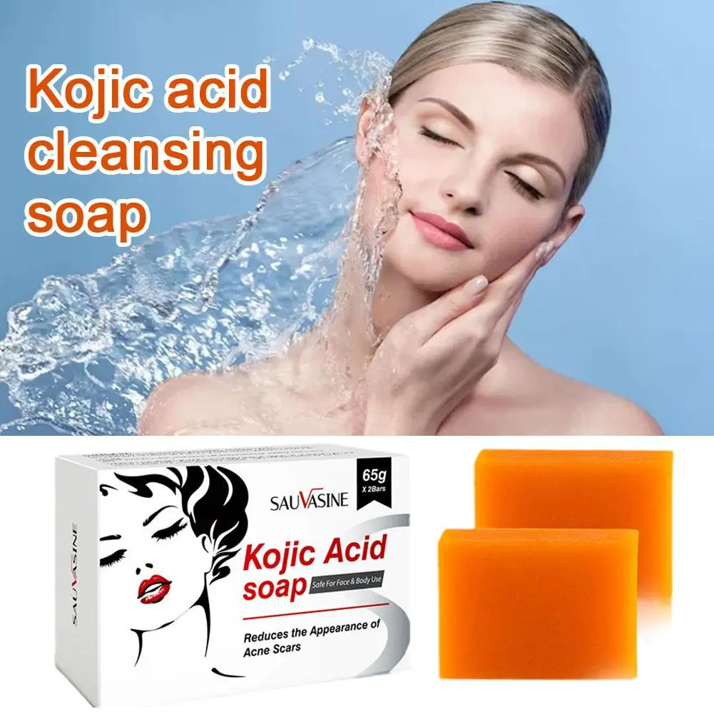 65g Kojic Acid Handmade Soap Brightening Moisturizing Moisturizing Soap Essential Cleansing Soap Face Pieces Oil 2 A9M6