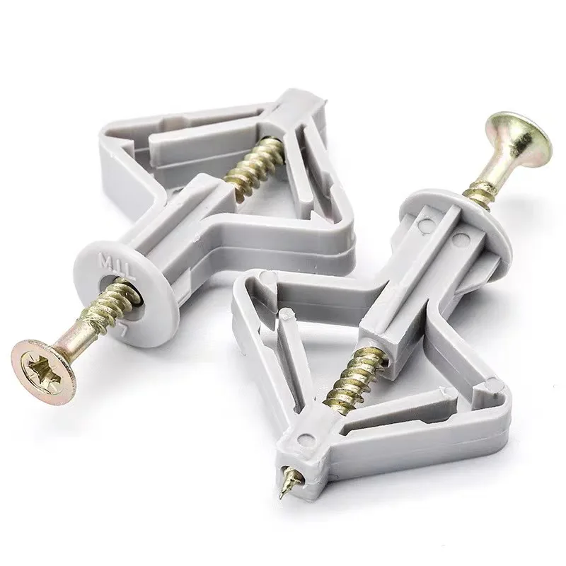 Self-Drilling Plasterboard Expansion Screws Airplane Plug Pipe Hollow Drywall Anchor Bolt Fastener Kit Hardware Fixing Tool
