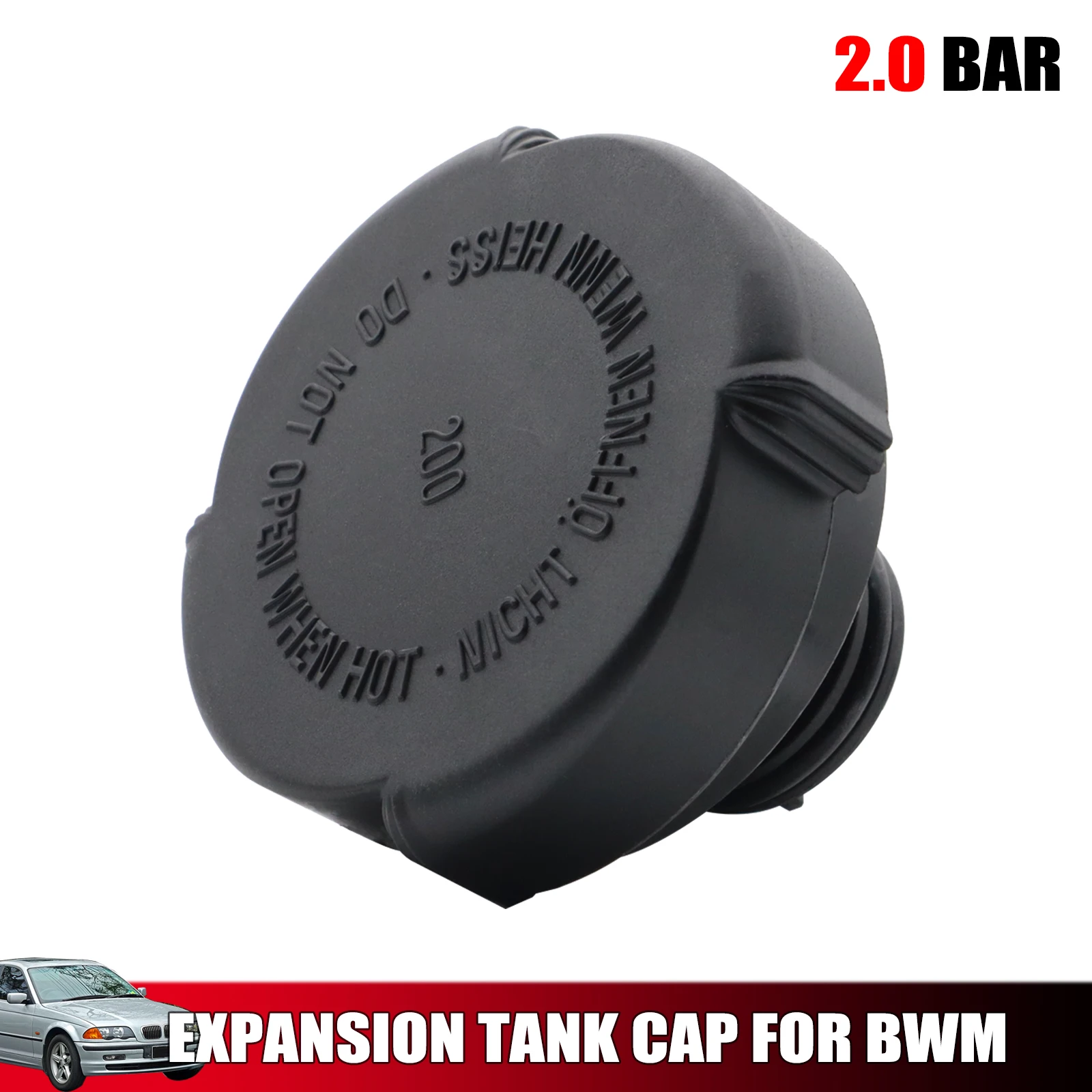 Car Expansion Tank Cap Radiator Cover For BMW 3 5 6 7 Series E46 E36 E39 E60 E34 F10 X3 17111712492 Replacement Auto Accessories