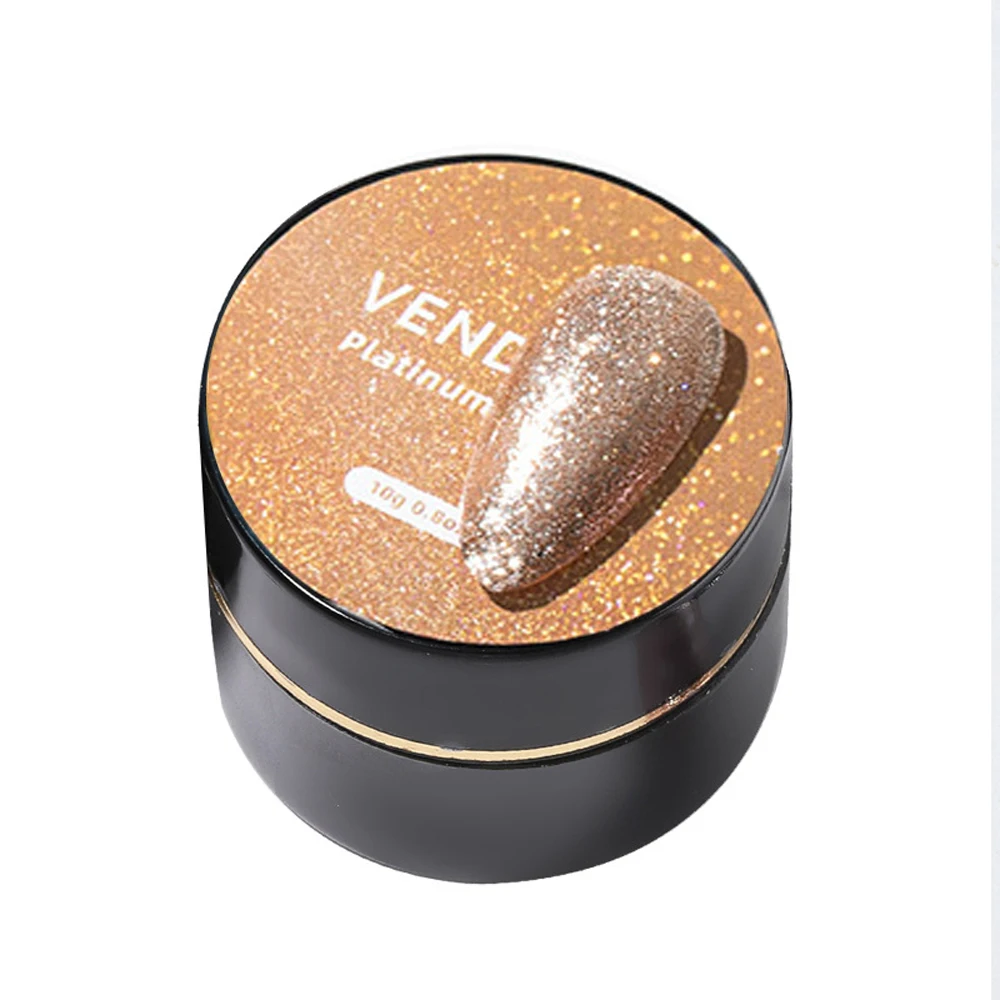 Vendeeni 4 Kleur/Set Hoge Dichtheid Fijne Poedergel Nagellak Uv Led Glitter Platina Painting Nagellak Manicure Lak