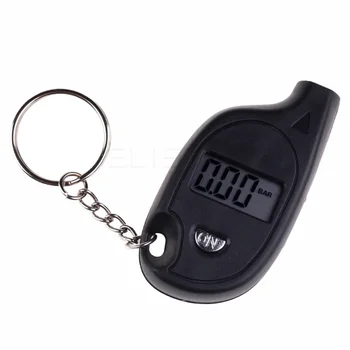 Mini Schlüsselanhänger Stil Reifen Manometer Digital LCD Display Auto Reifen Luftdruck Tester Meter Auto Motorrad Auto Reifen Sicherheit Alarm