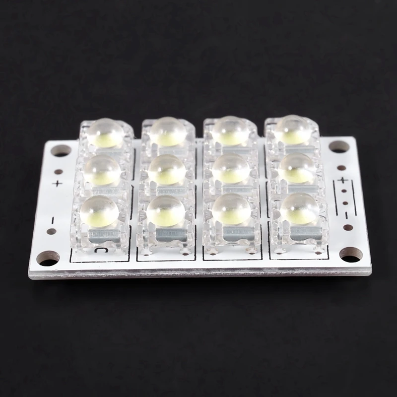 4X New DC 3V 5V 12 LED Super Bright White Piranha LED Circuit Board LED Lights Light Yacht