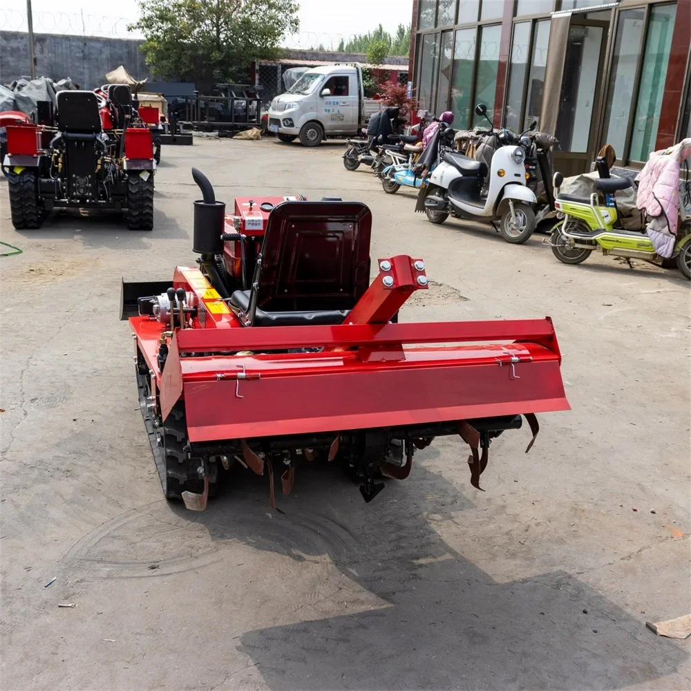 2025 New model!! Direct manufacture rotary tiller tractor rubber tracks crawler tractor