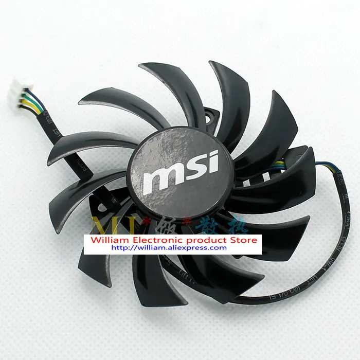Original Cooling Fan for MSI R5750 R6770 R6750 Graphics Card PLD08010S12HH diameter 7.5CM