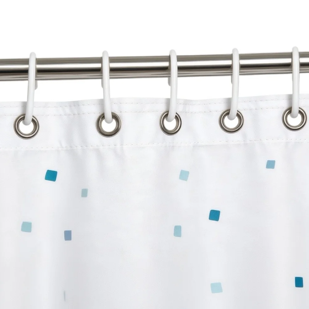 180x180cm Shower Curtain with for Blue Gradient Print Waterproof Polyester Material and Rustproof Grommet Reinforcement