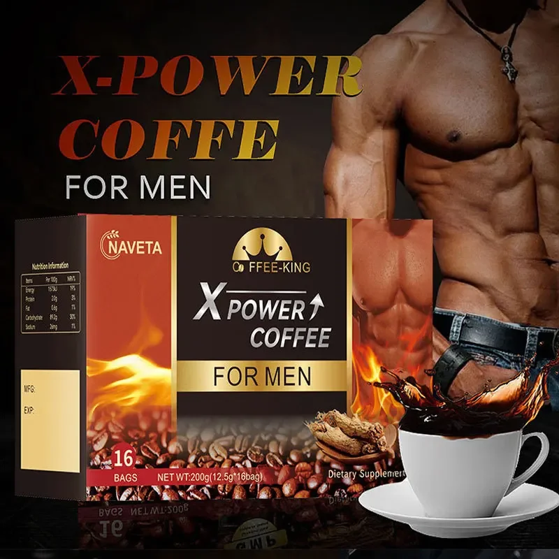 Estratto de ostra de ginseng de café negro energético para hombres Café negro instantáneo nutritivo Café energético