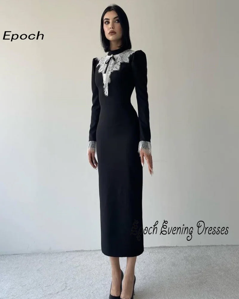 Epoch-Vestido largo de noche para mujer, traje elegante de encaje recto hasta el tobillo, Formal, de regreso a casa, 2024