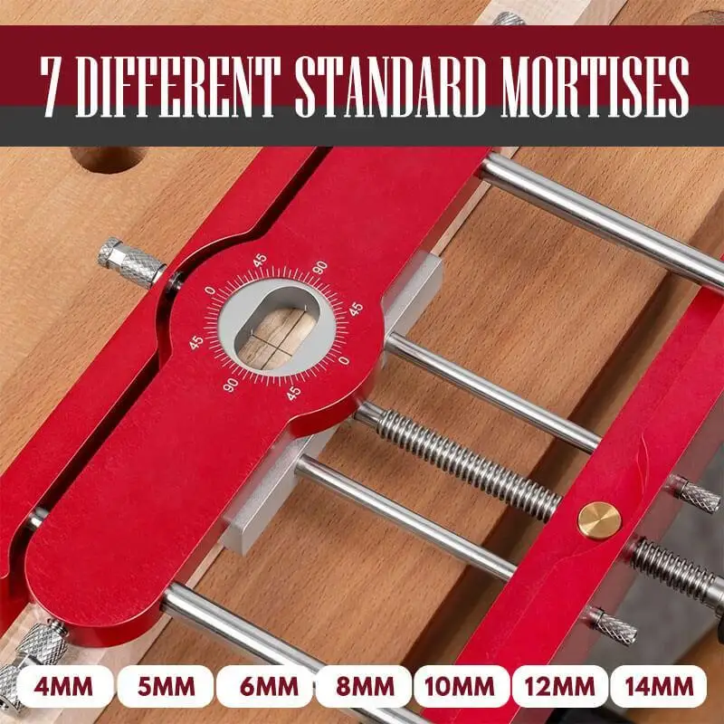 All Metal Precision Mortising Jig Loose Tenon Joinery Jig 2 em 1 Punch Locator Doweling Jig Connector Fastener Woodworking Ferramentas