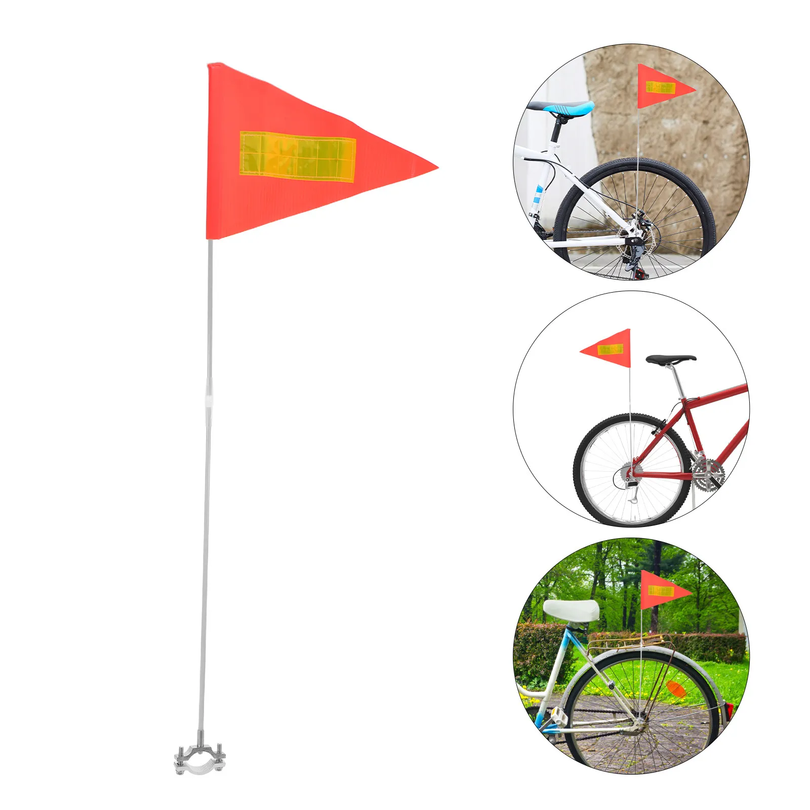 Cinta de seguridad con bandera reflectante, color naranja neón, rojo fluorescente, resistente a la decoloración, para trabajos de servicios públicos, alertas en carreteras y navegación en el campo, 12 piezas