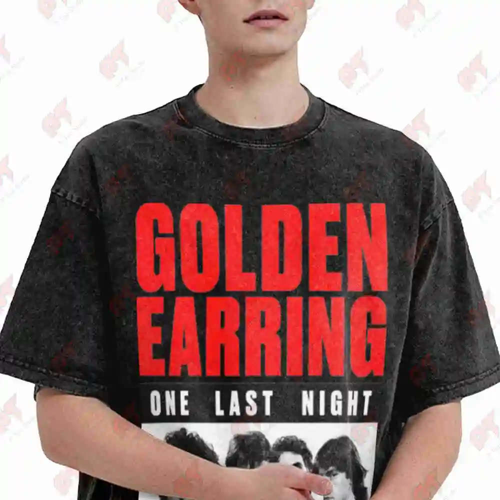 Golden Earring One Last Night 2025 Vintage Washed Tee Pure Cotton T-Shirt