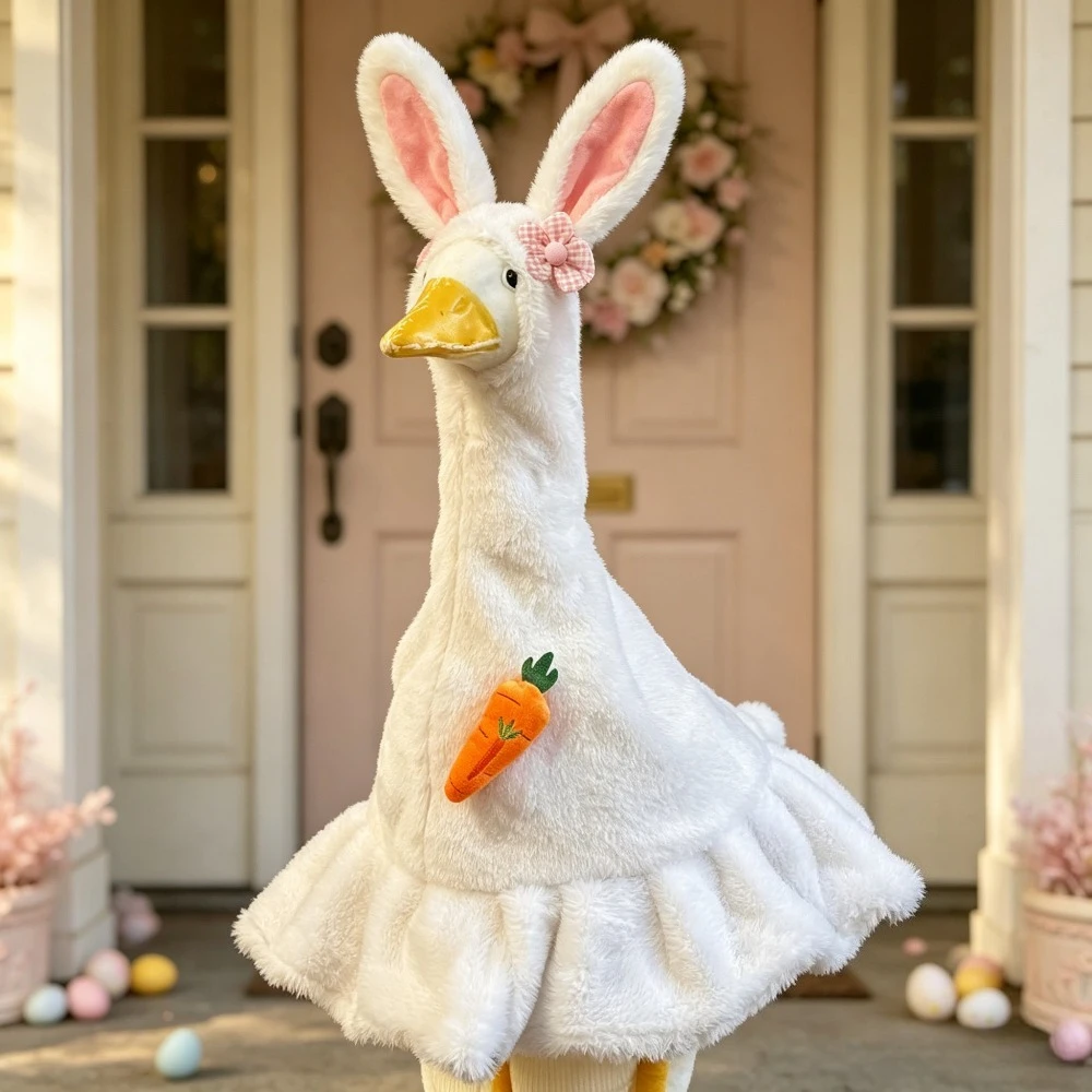 2026 New Lawn Goose Clothing Long Ear Rabbit Themed Outfit for Porch Goose Ornament Garden & Front Yard Decorative Costume