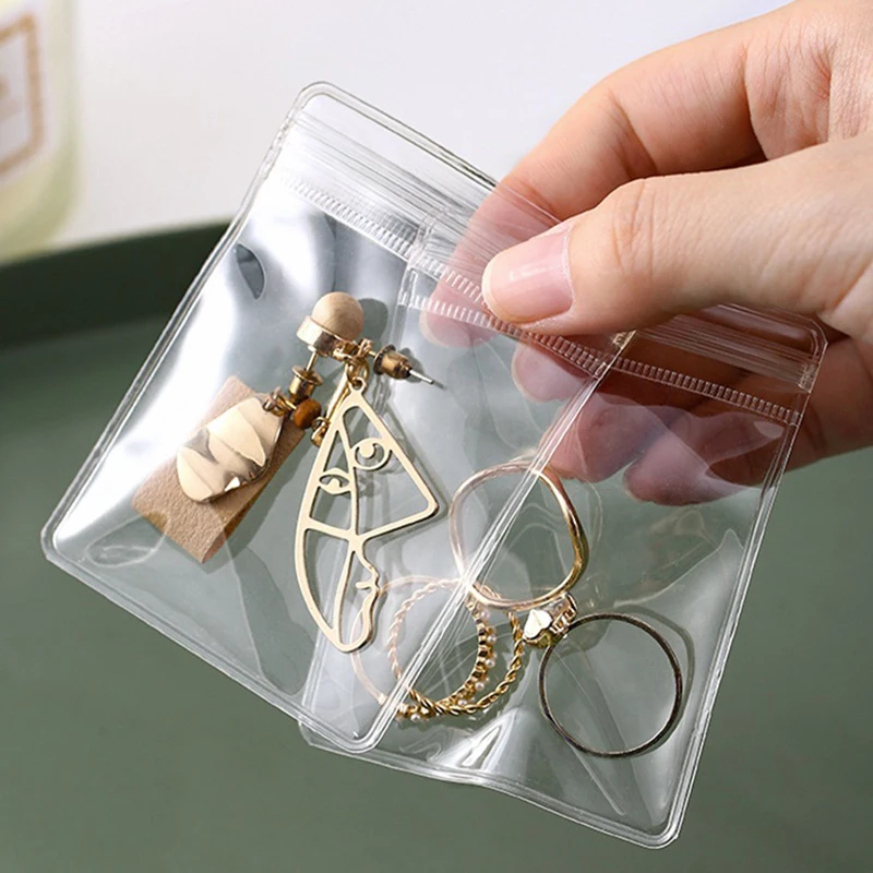 Anti-Oxidation Jewelry Storage Bag Desktop Drawer Organizer Necklace Bracelet Ring Ziplock Bag Jewelry Storage Packaging Display