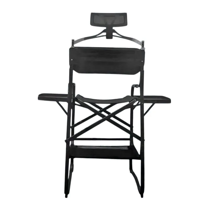 Tall Directors Chair Heavy Duty Bar Height Folding Makeup Chair Padded Seat Side Table Foot Rest For Camping Home Patio WRXYH