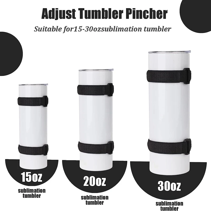 SEWS-4 PCS Pinch Perfect Tumbler Clamp For 15Oz To 30Oz Tumbler Pincher Tool Sublimation Sublimation Accessories,Black