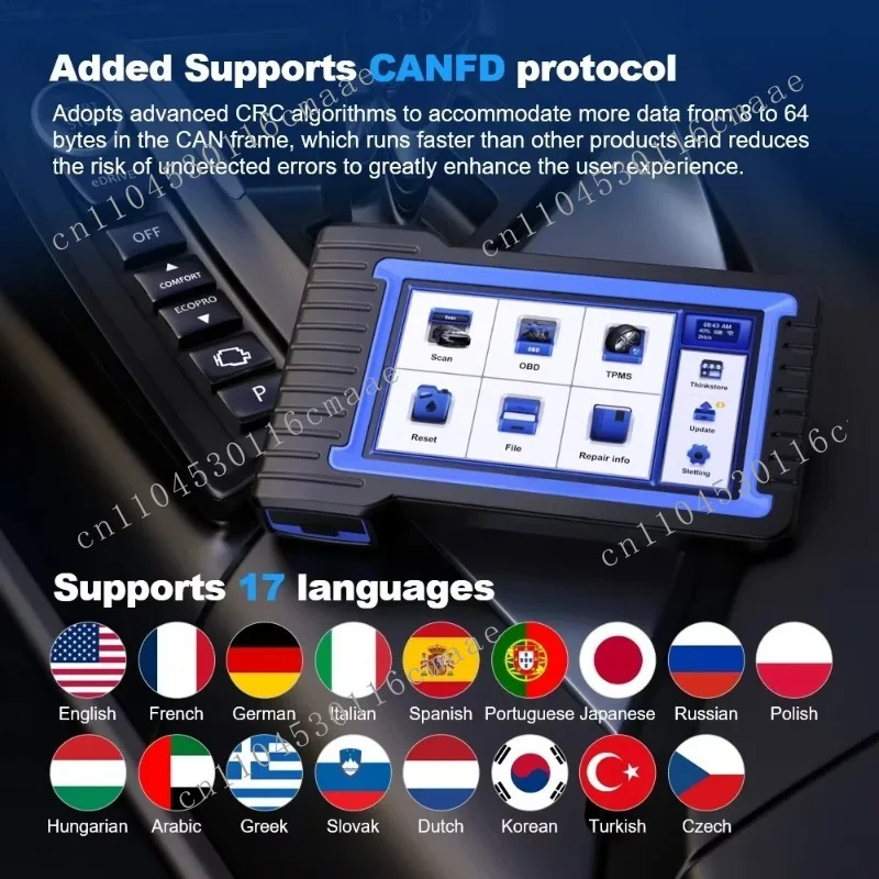 Professional Scanning Tools, Active Testing ECU Coding Car Diagnostic Tools, Full System OBD2 Diagnostic Scanner