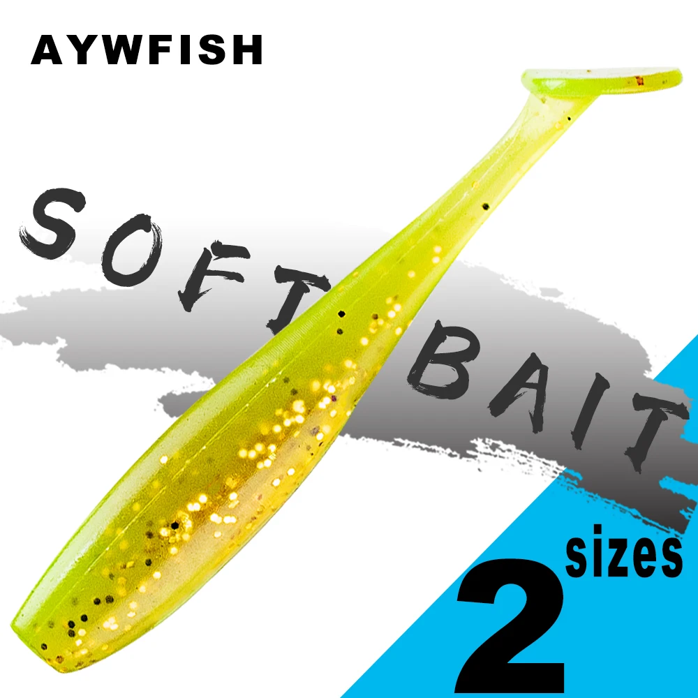 

AYWFISH 20 шт./пакет T Tail 45 мм 55 мм Shad Worm мягкая приманка искусственная приманка приманка для плавания воблер мягкие приманки силиконовые рыболовные приманки