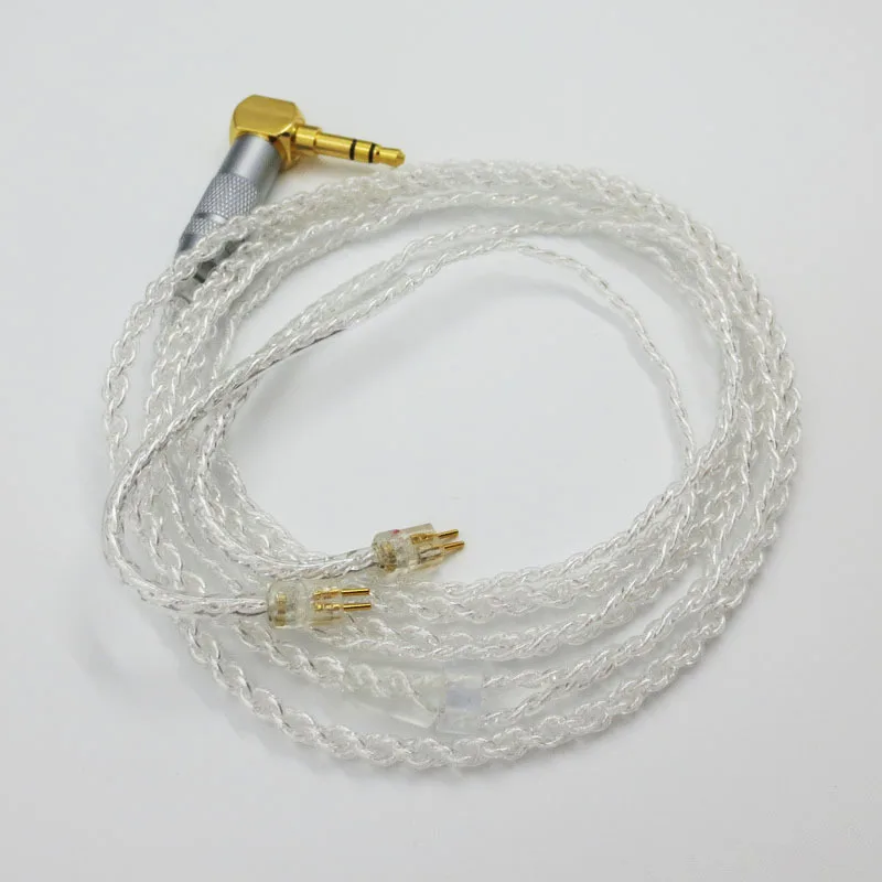 헤드폰 어댑터 0.78MM 2 핀 실버 도금 오디오 케이블 JH13 16 W4r UM3X 1964 헤드폰 4.19