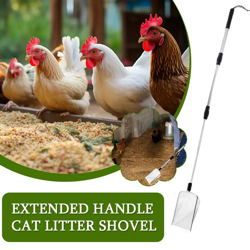 Stainless Steel Cat Litter Shovel Three-section Retractable Dog Pore Garbage Fine Handle Shovel Cleaning Clean Cat Tool Fil P9Q9