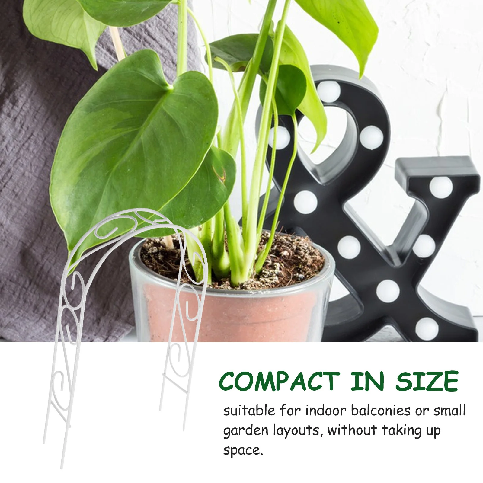 

4Pcs Elegant Iron Arch Trellis Durable Weatherresistant Plant Support for Small Gardens Balconies Potted Plants Vines Flowers