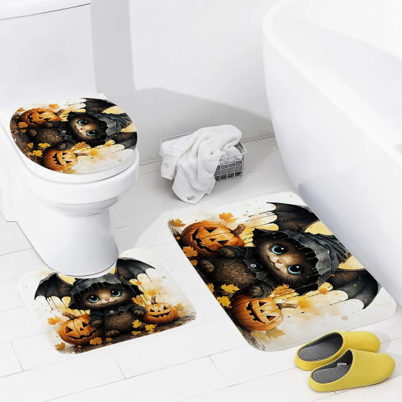 House entrance carpet Home door mat Nordic Living Room Bath Foot bathroom non-slip rugs decoration Halloween Pumpkin Autumn